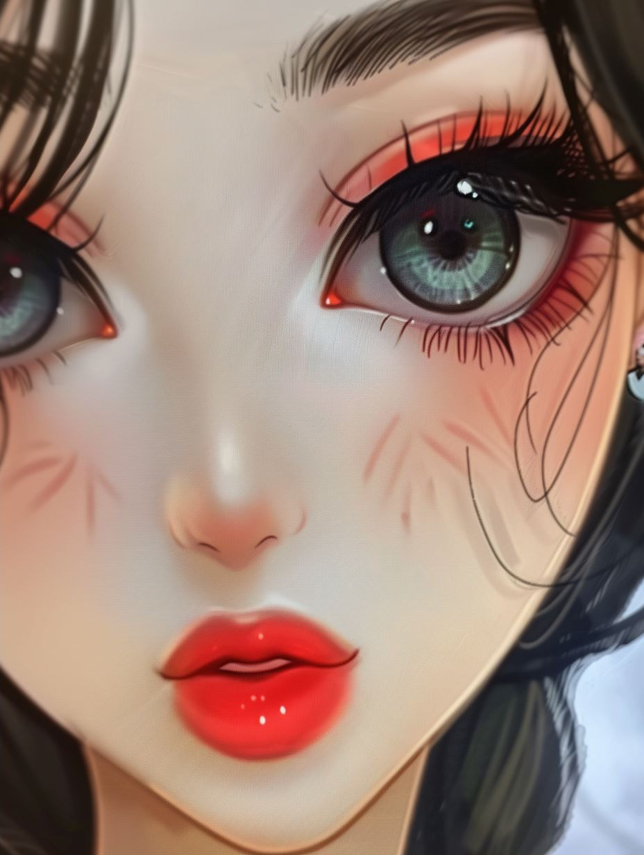 Azure Gaze Ethereal Portrait