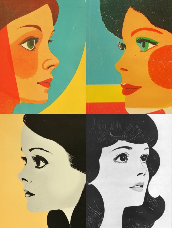 Retro Pop Art Portrait Study