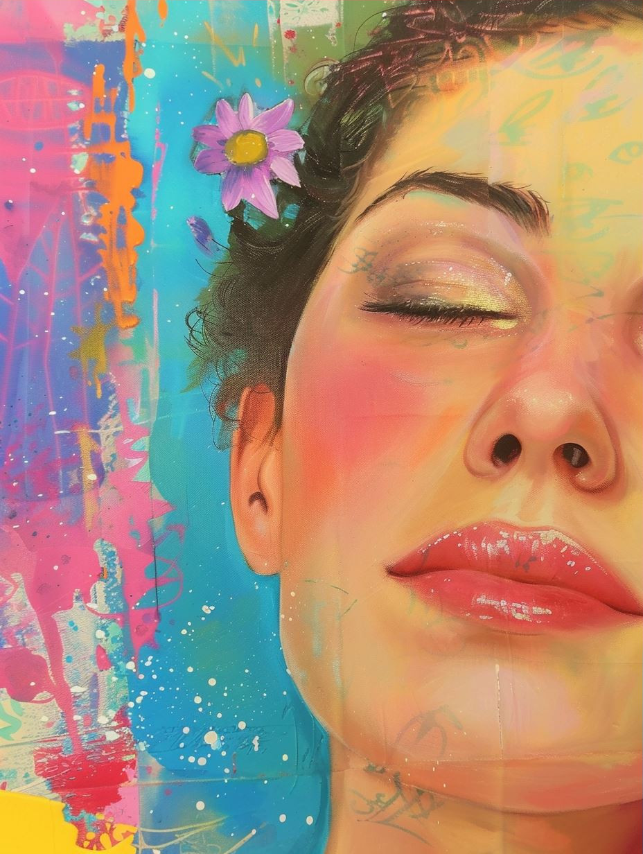 Prismatic Portrait of Vivid Emotion