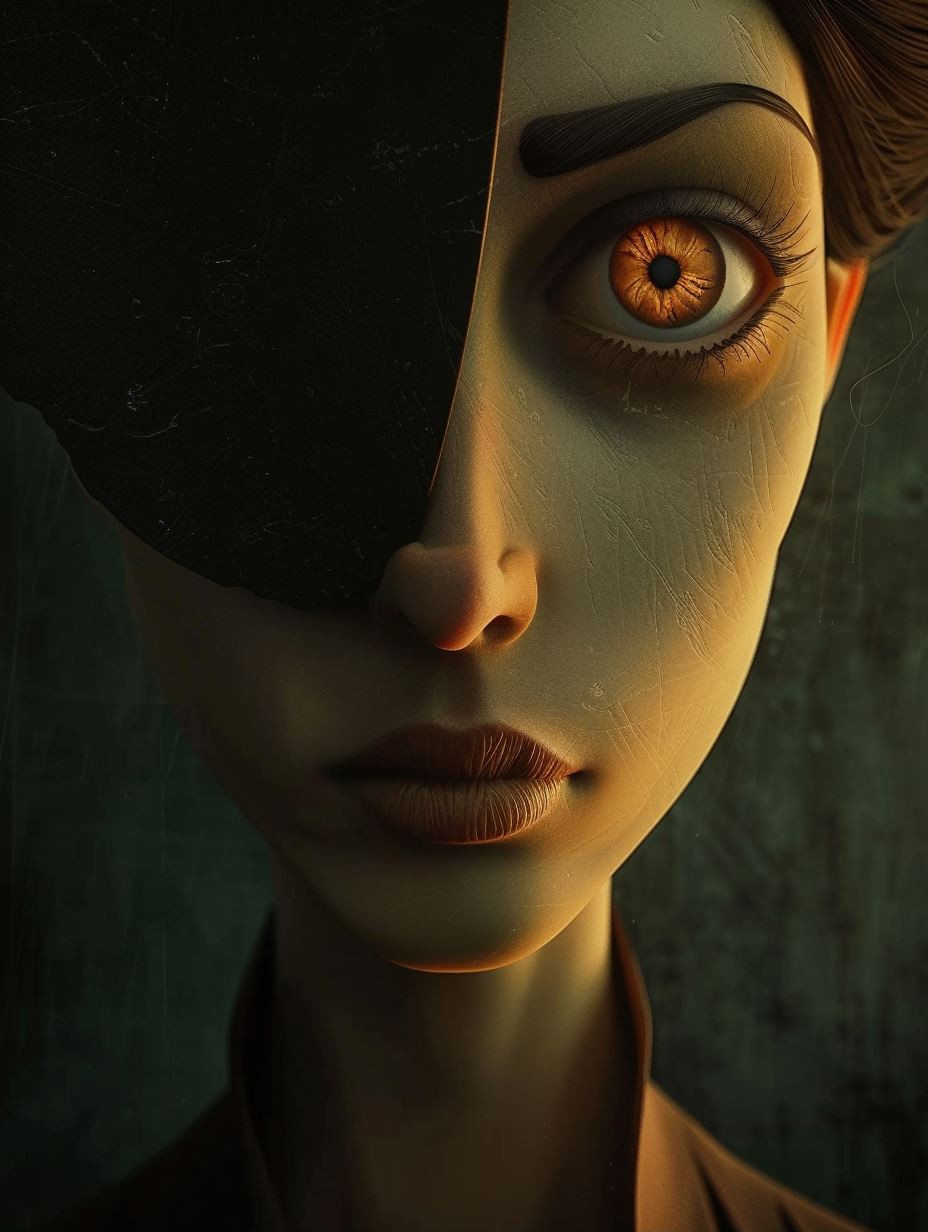 The Divided Gaze Portrait