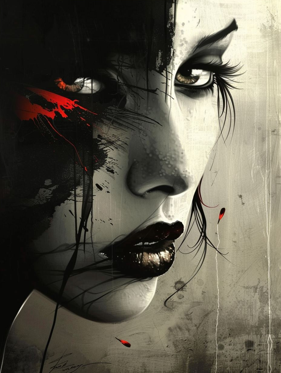 Dark Gothic Crimson Elegance