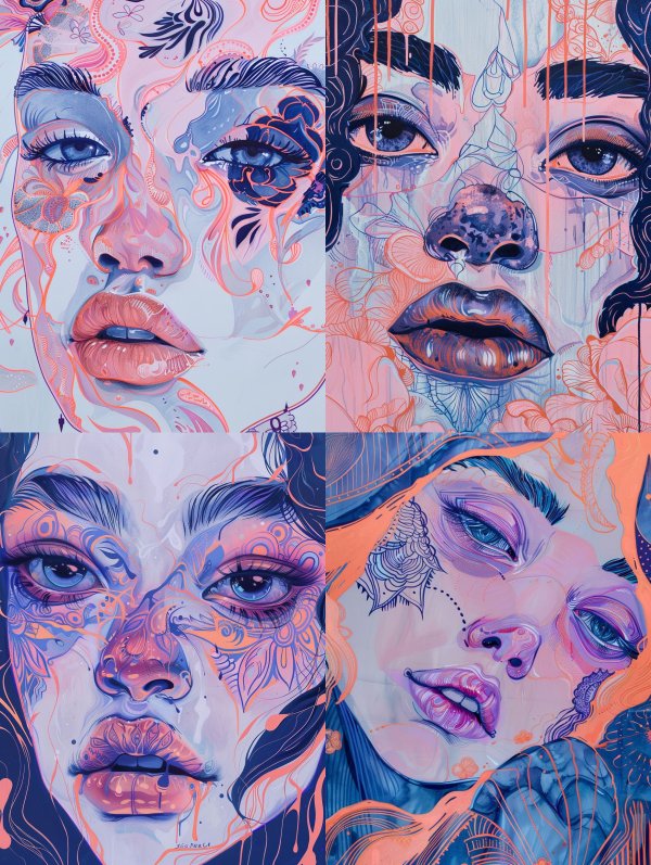 Neon Dream Ethereal Portrait