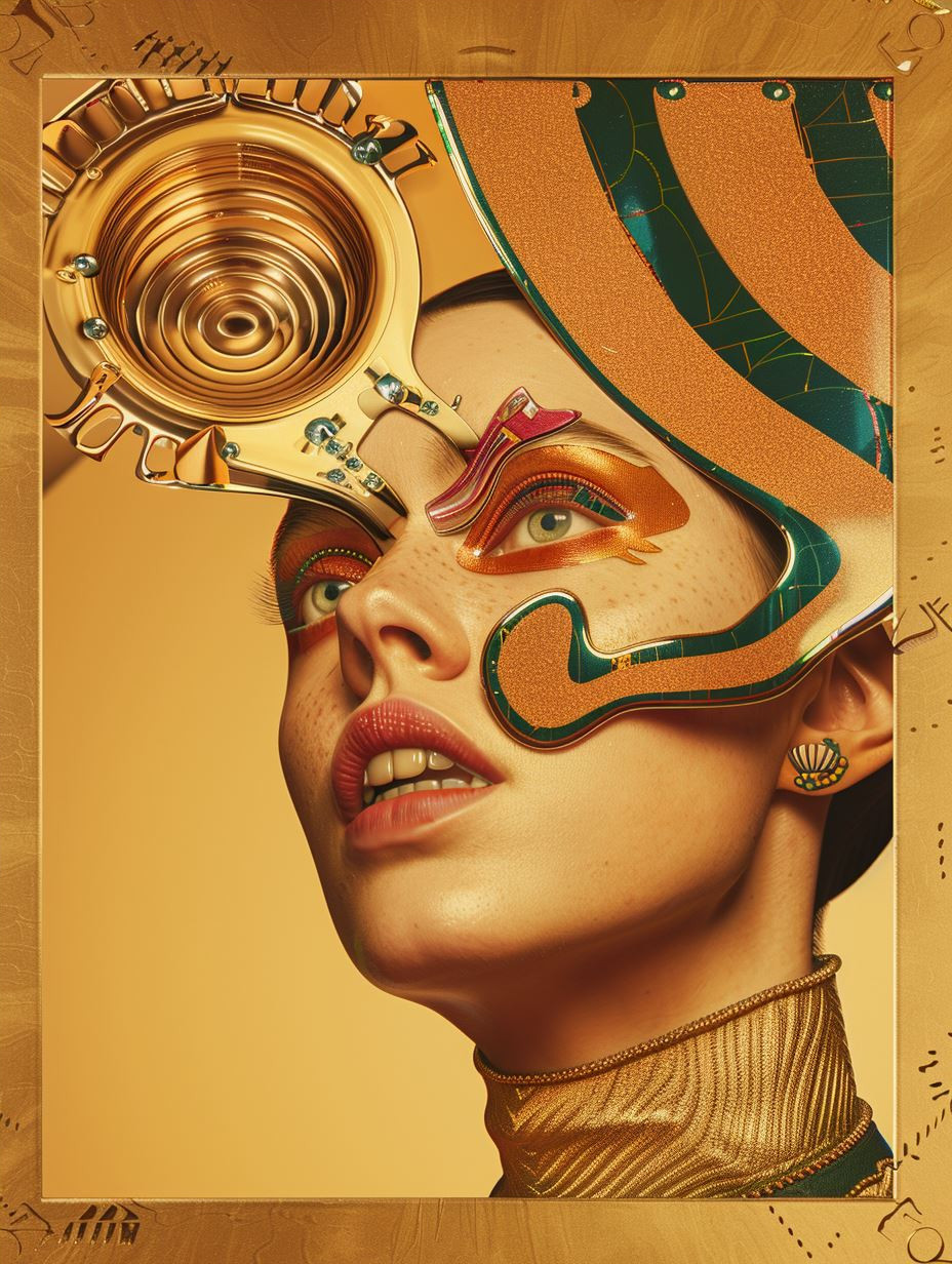 Fragmented Golden Gaze