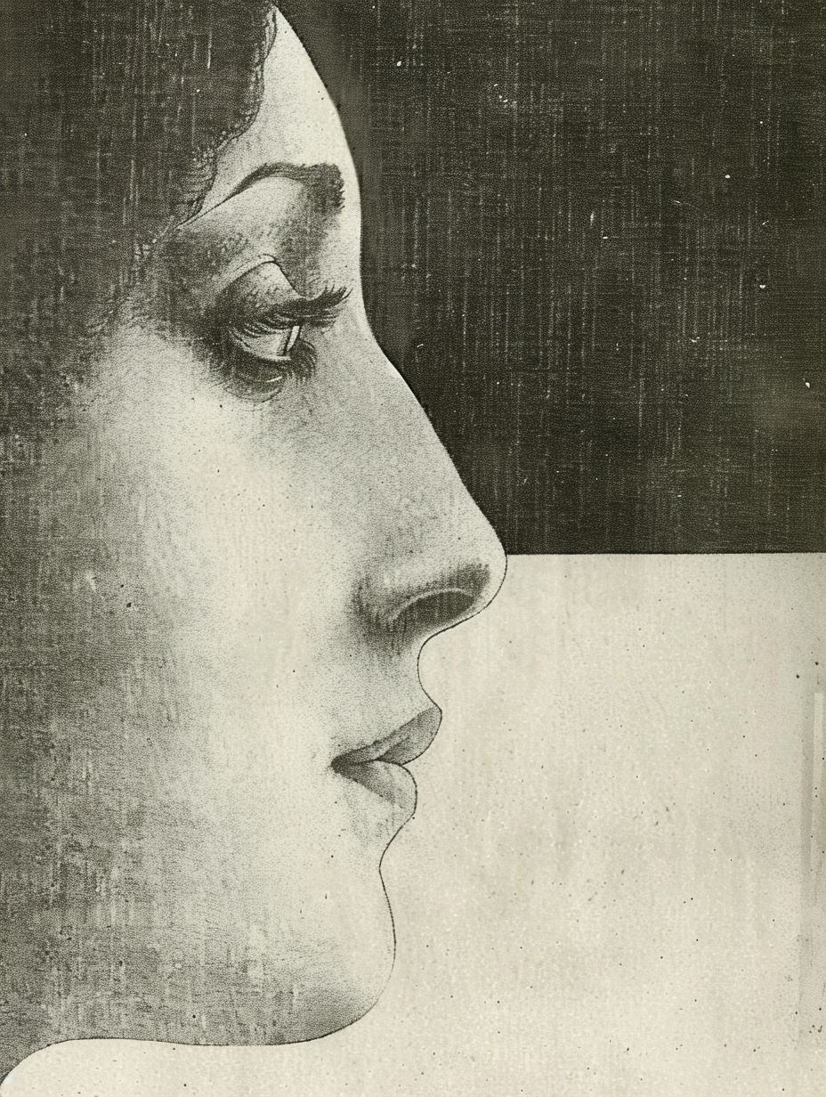 Ethereal Stippled Portrait of Serenity