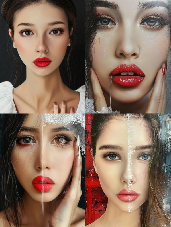 Hyper-Realistic Porcelain Beauty Portrait