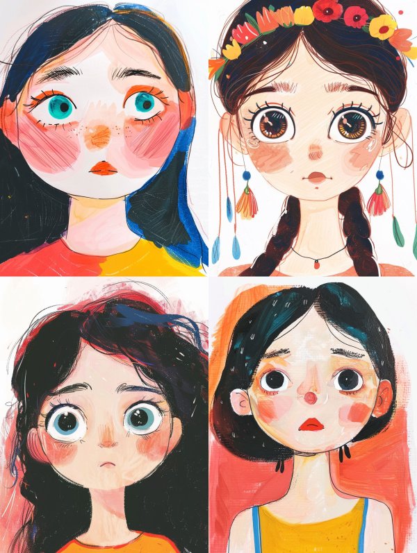 Whimsical Pastel Portrait Study