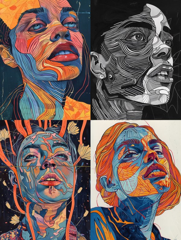 Prismatic Topographic Portrait