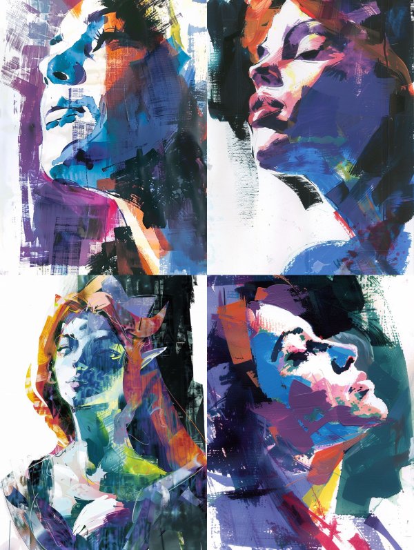 Abstract Neon Portrait Studies