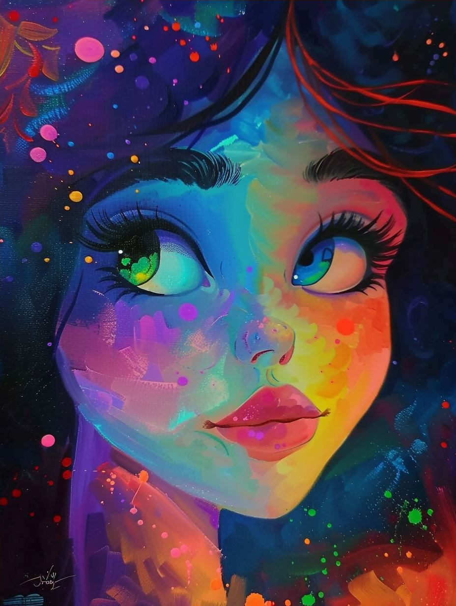 Ethereal Gaze of Crimson Fire