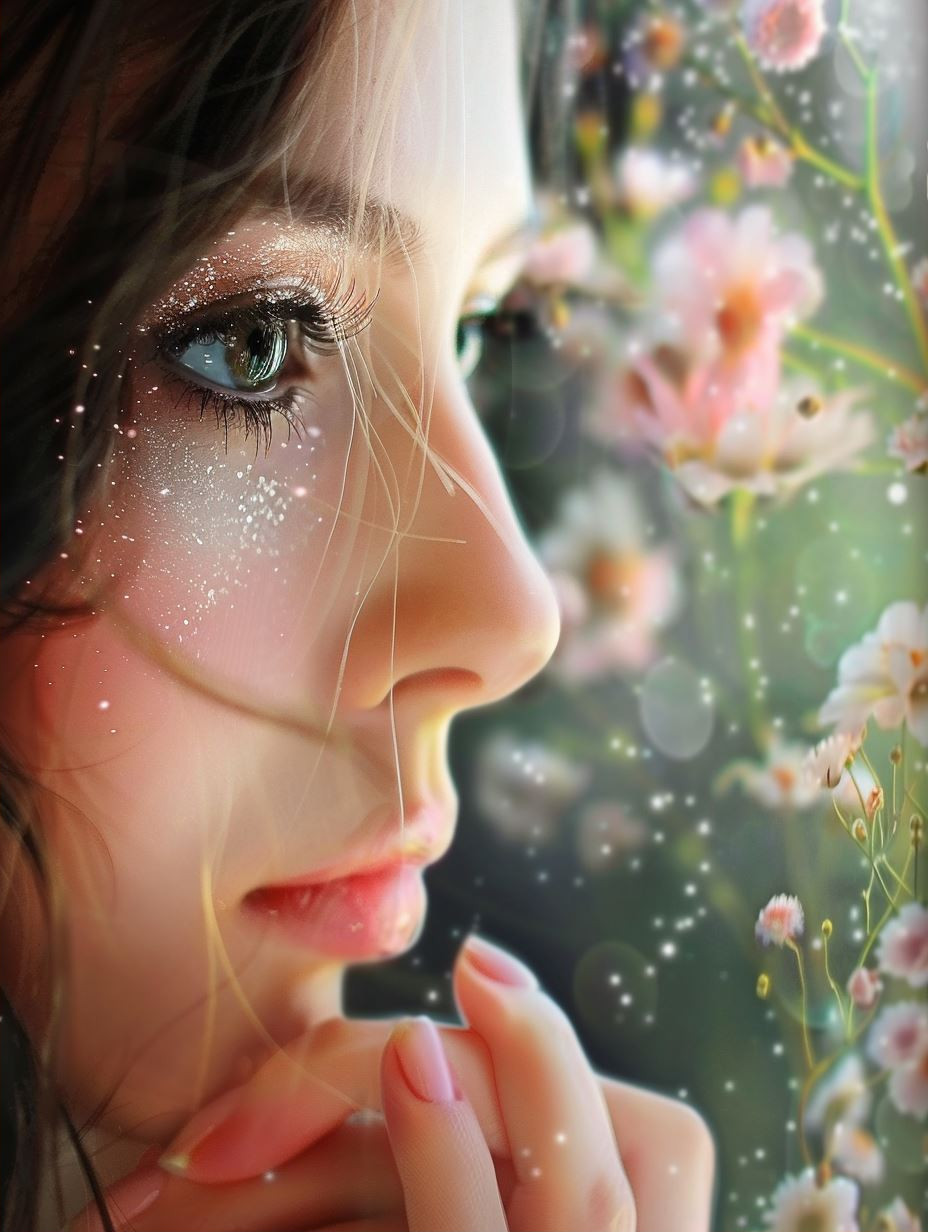 Ethereal Floral Dream Portrait