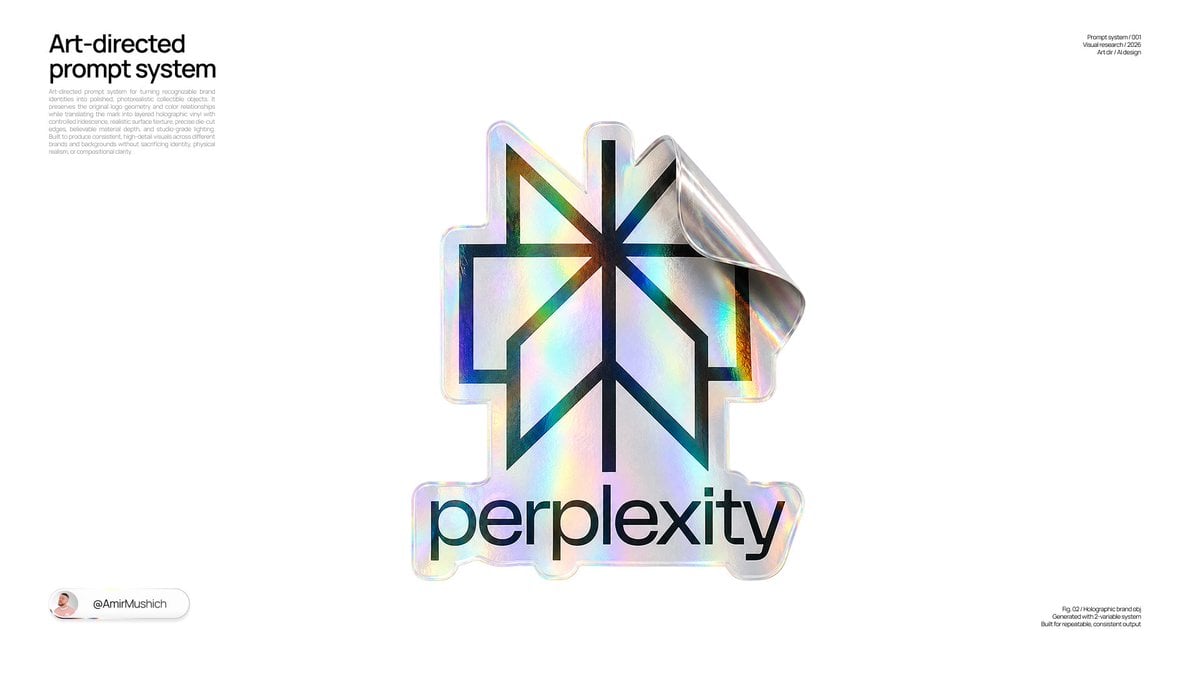 Iridescent Holographic Die-Cut Brand Sticker - alternate