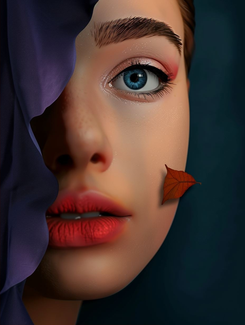 Fragmented Beauty in Vivid Contrast