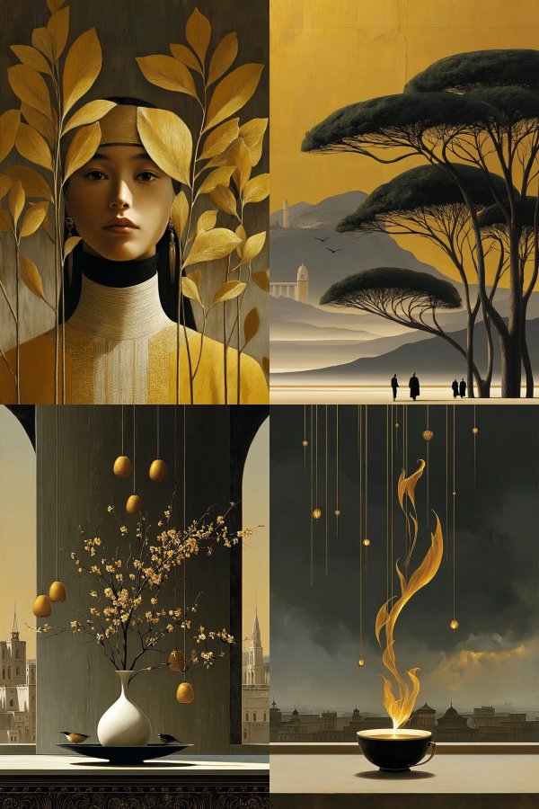 Golden Botanical Elegance