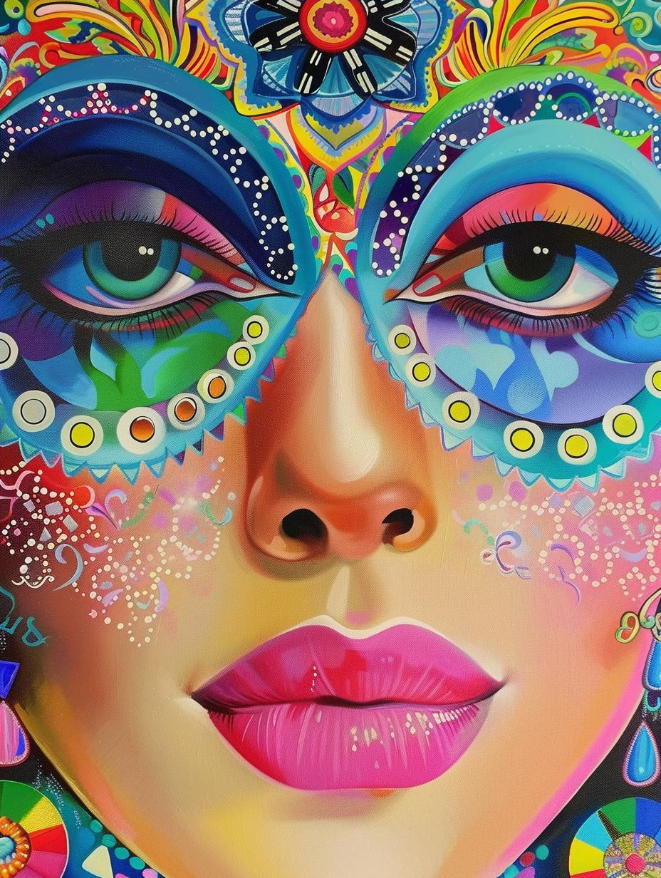 Psychedelic Prism Portrait Art