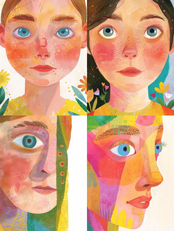 Sunlit Pastel Portrait