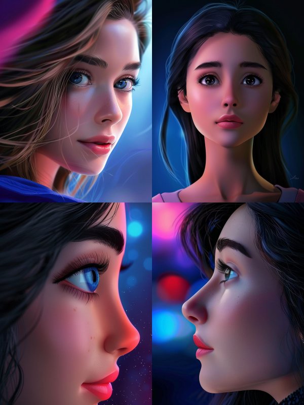 Ethereal Neon Portraiture Study