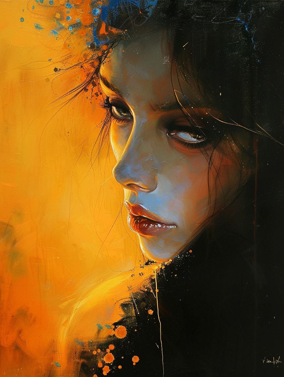 Golden Ember Ethereal Portrait