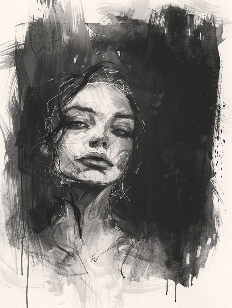 Moody Charcoal Portrait Study