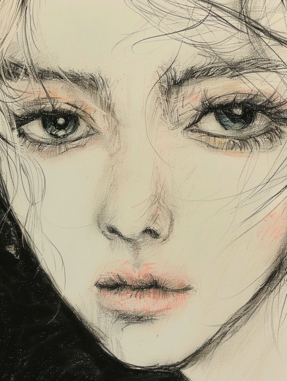 Ethereal Graphite Portrait Study