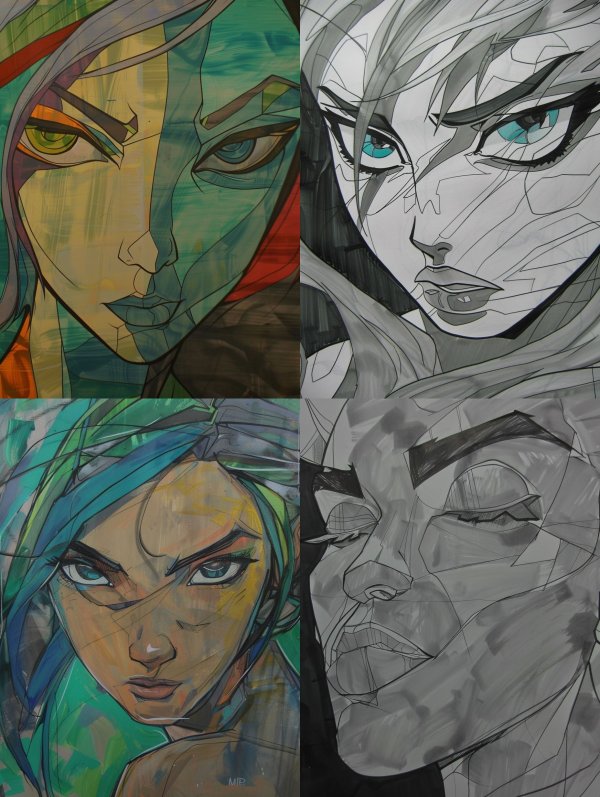 Prismatic Fragmented Portrait Study