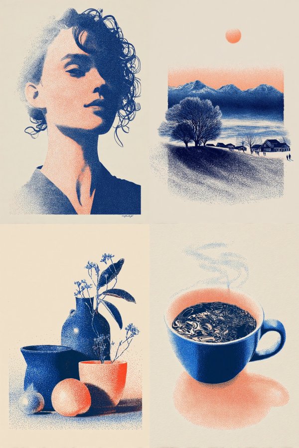 Azure Stipple Muse