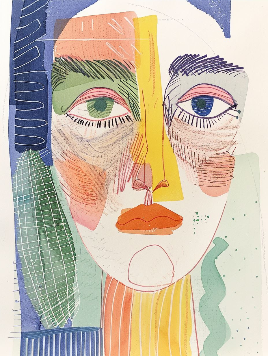 Fragmented Soul in Mixed Media