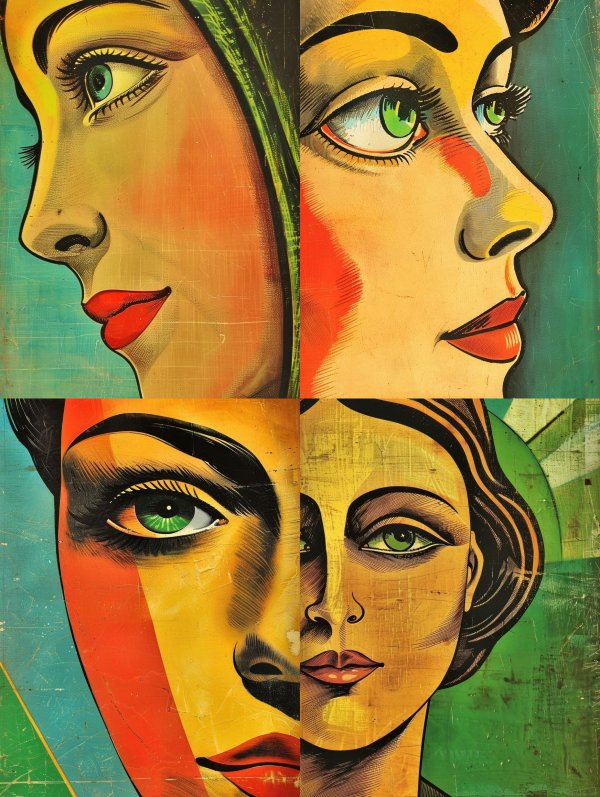 Vintage Pop Art Portrait