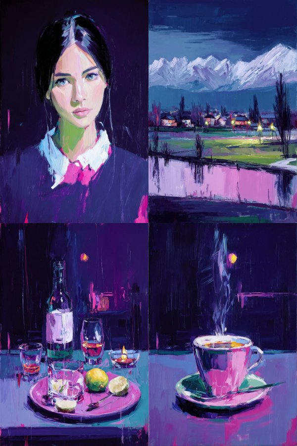 Neon Velvet Portrait