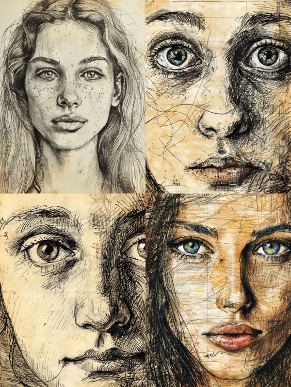 Ethereal Charcoal Portrait Study