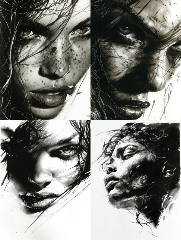 Ethereal Charcoal Portrait Study