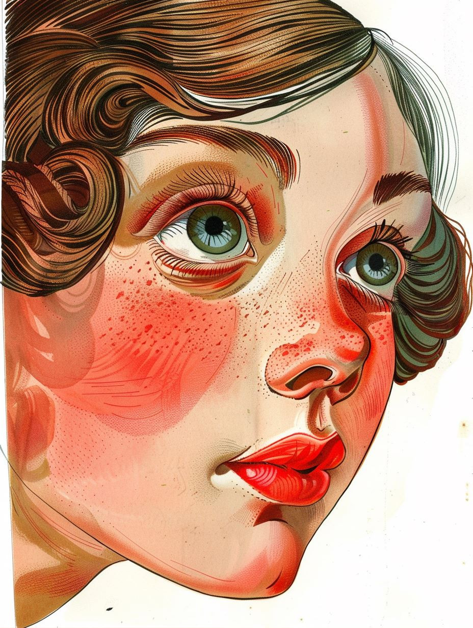Vintage Surrealist Portrait Study