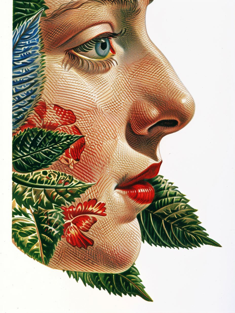Botanical Engraving Portrait Study