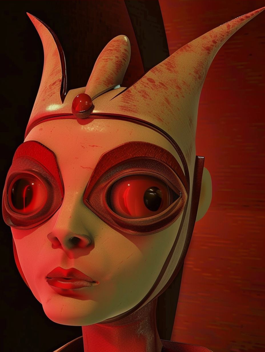 Crimson Cybernetic Gaze