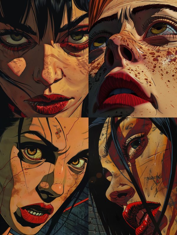 Gritty Cyberpunk Anime Portrait