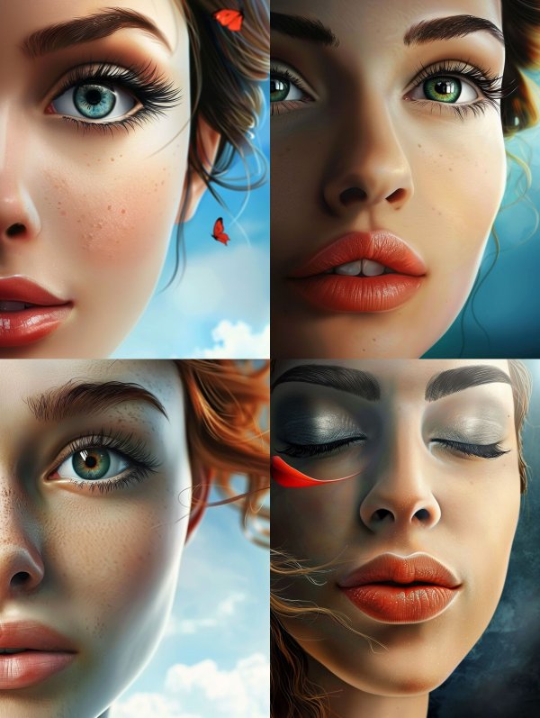 Ethereal Gaze of Digital Beauty