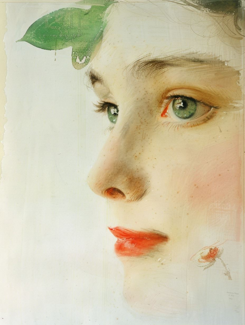 Ethereal Botanical Portrait Study