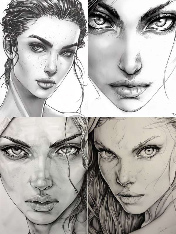 Ethereal Graphite Portrait Studies