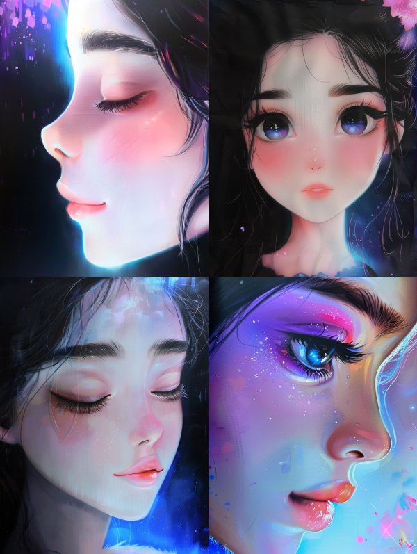 Ethereal Neon Dream Portrait