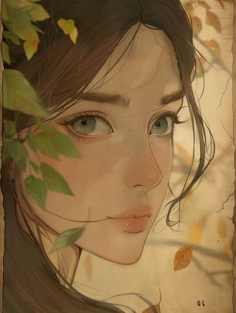 Ethereal East Asian Digital Portrait