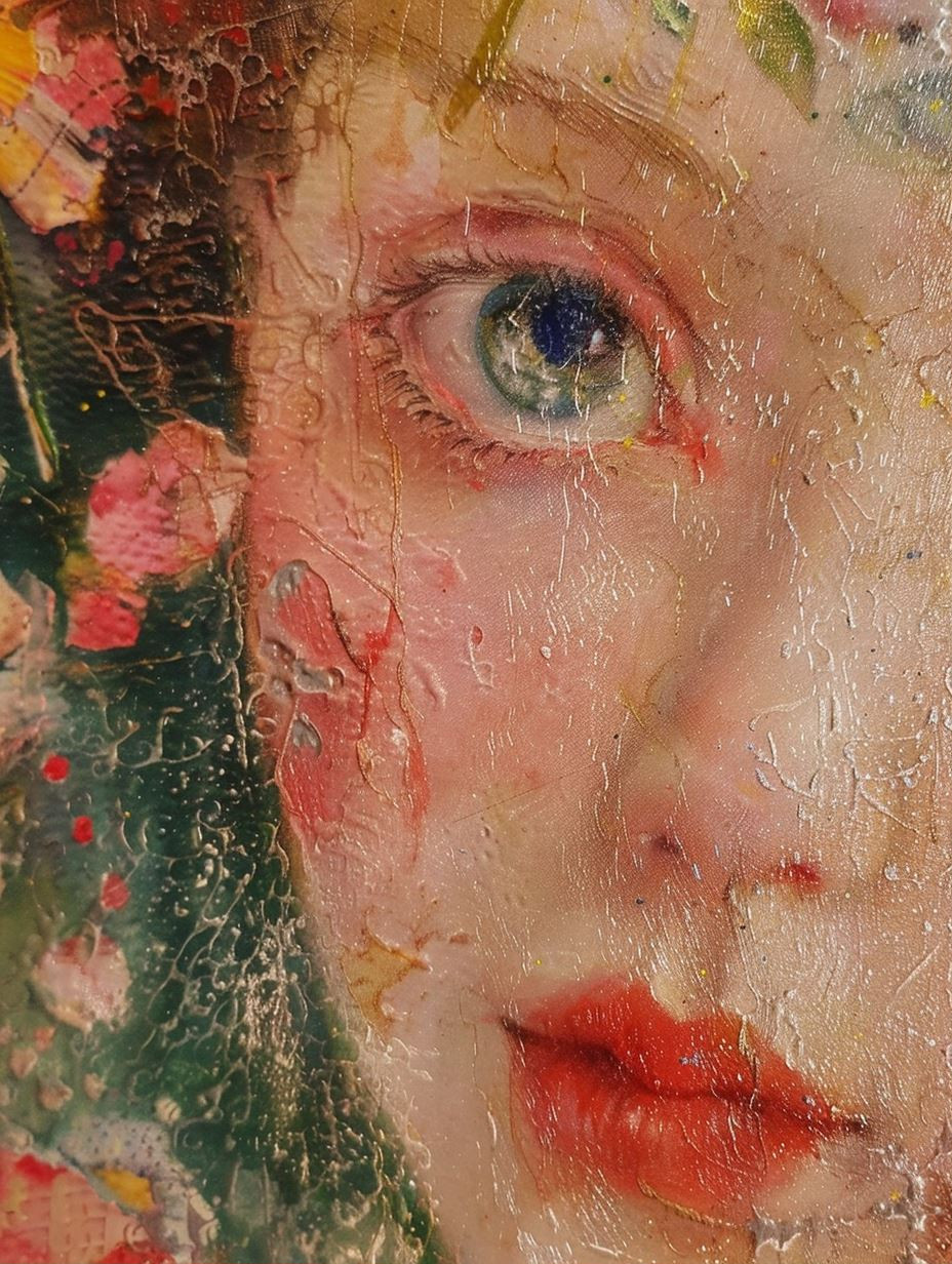 Ethereal Impressionist Floral Portrait
