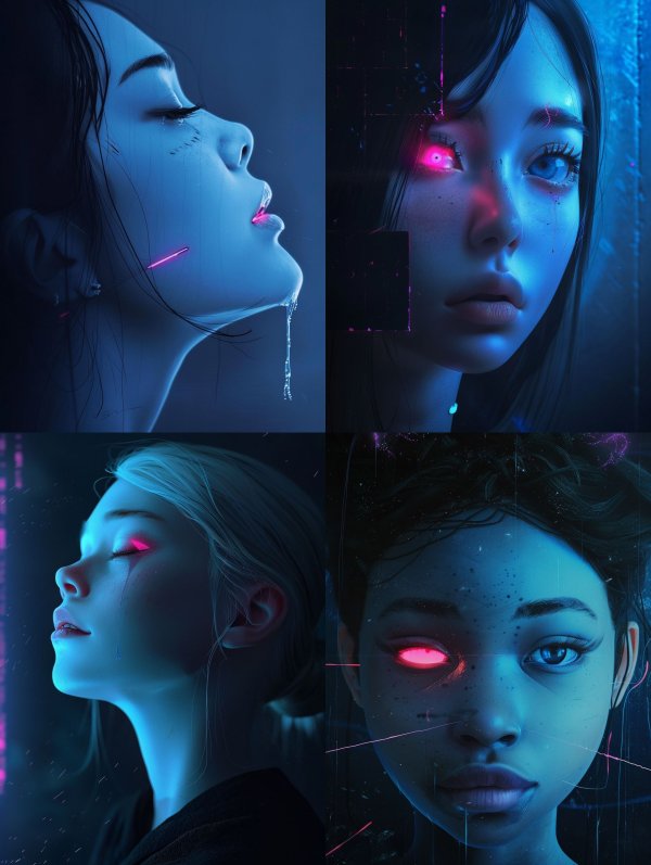 Neon Azure Melancholy