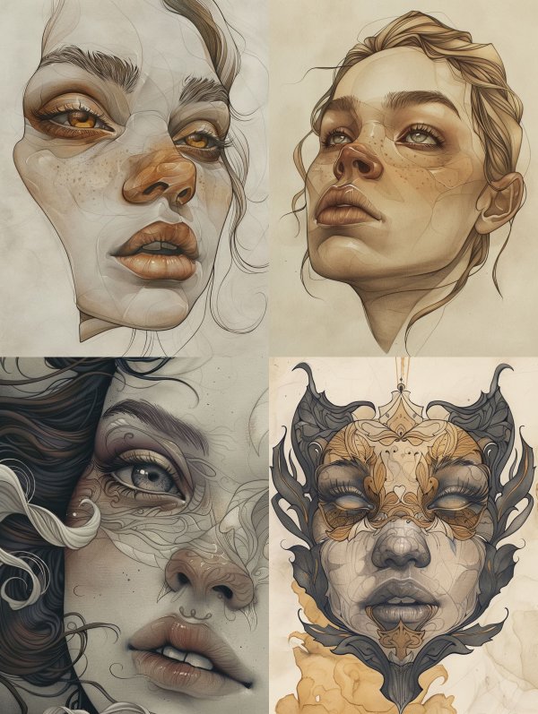 Fragmented Ethereal Portrait Study