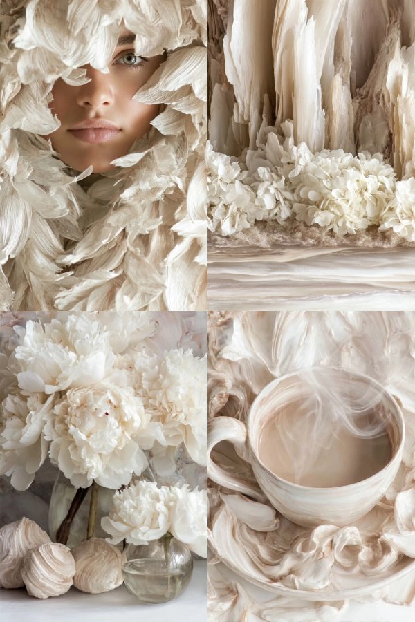 Ivory Petal Embrace