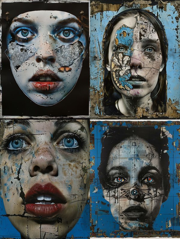 Fragmented Soul Surrealist Portrait