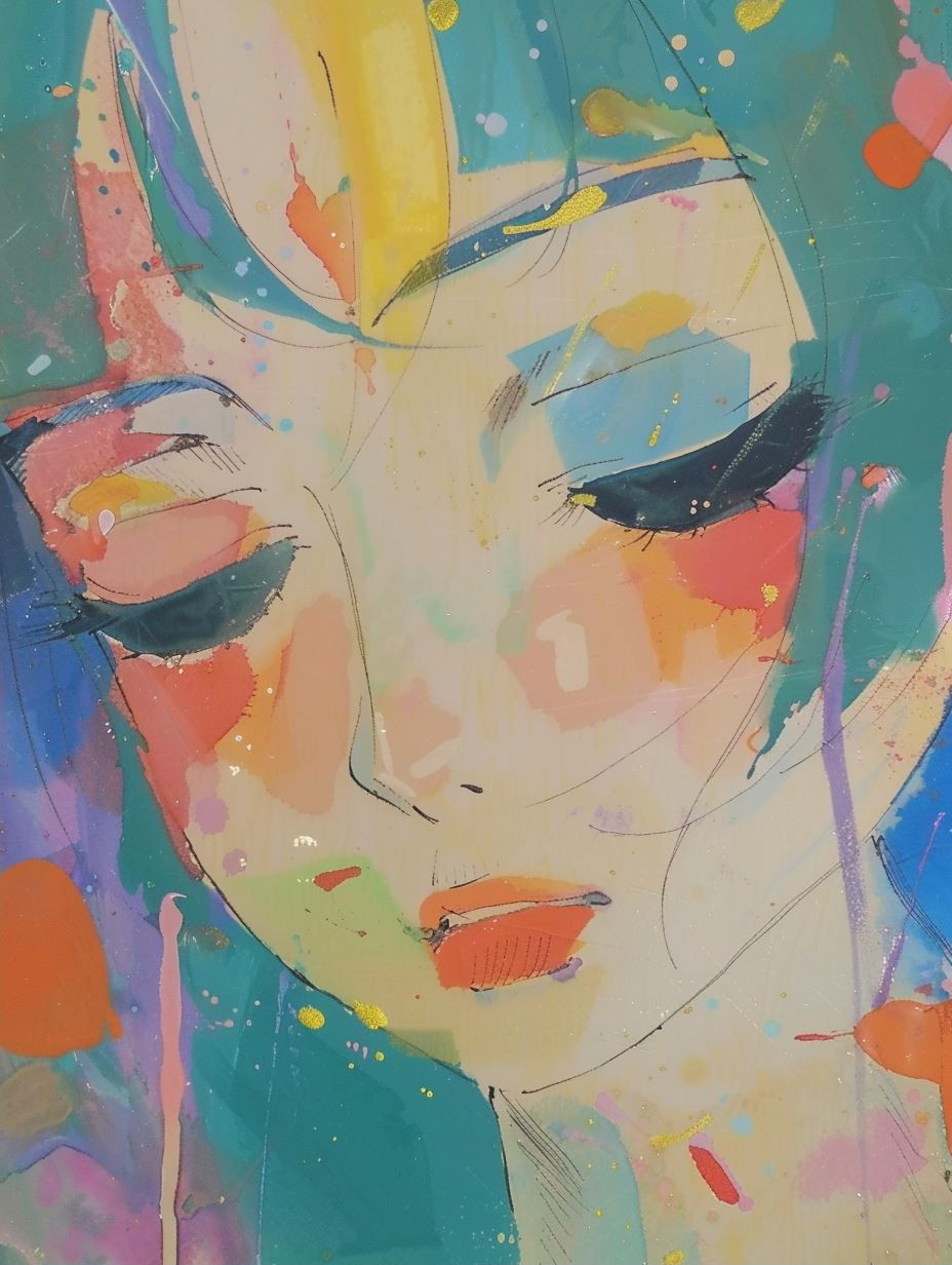 Ethereal Pastel Dream Portrait