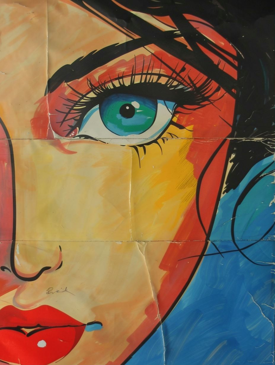 Vibrant Pop Art Portrait Study
