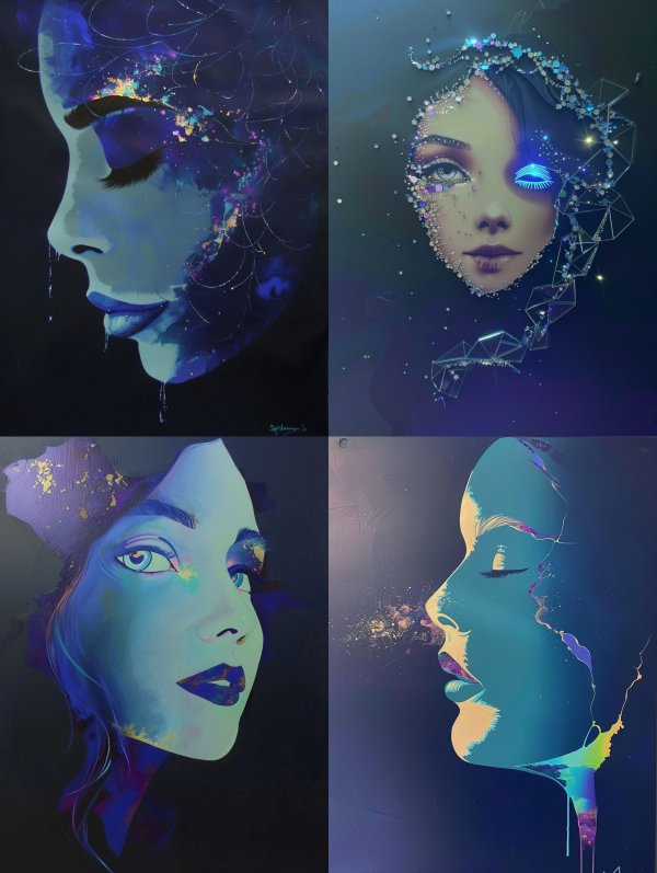 Celestial Blue Dreamscape Portrait