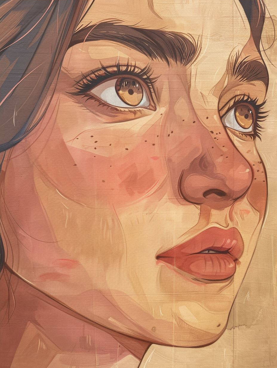 Ancient Parchment Ethereal Portrait