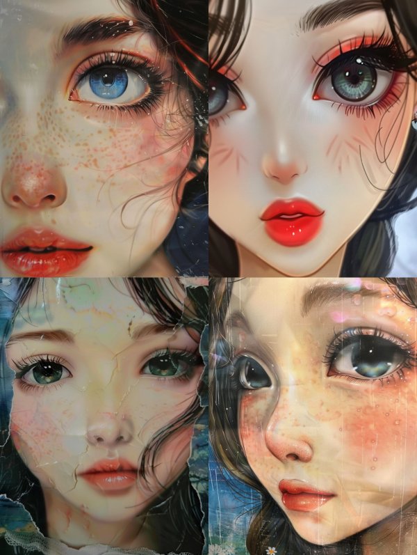 Azure Gaze Ethereal Portrait