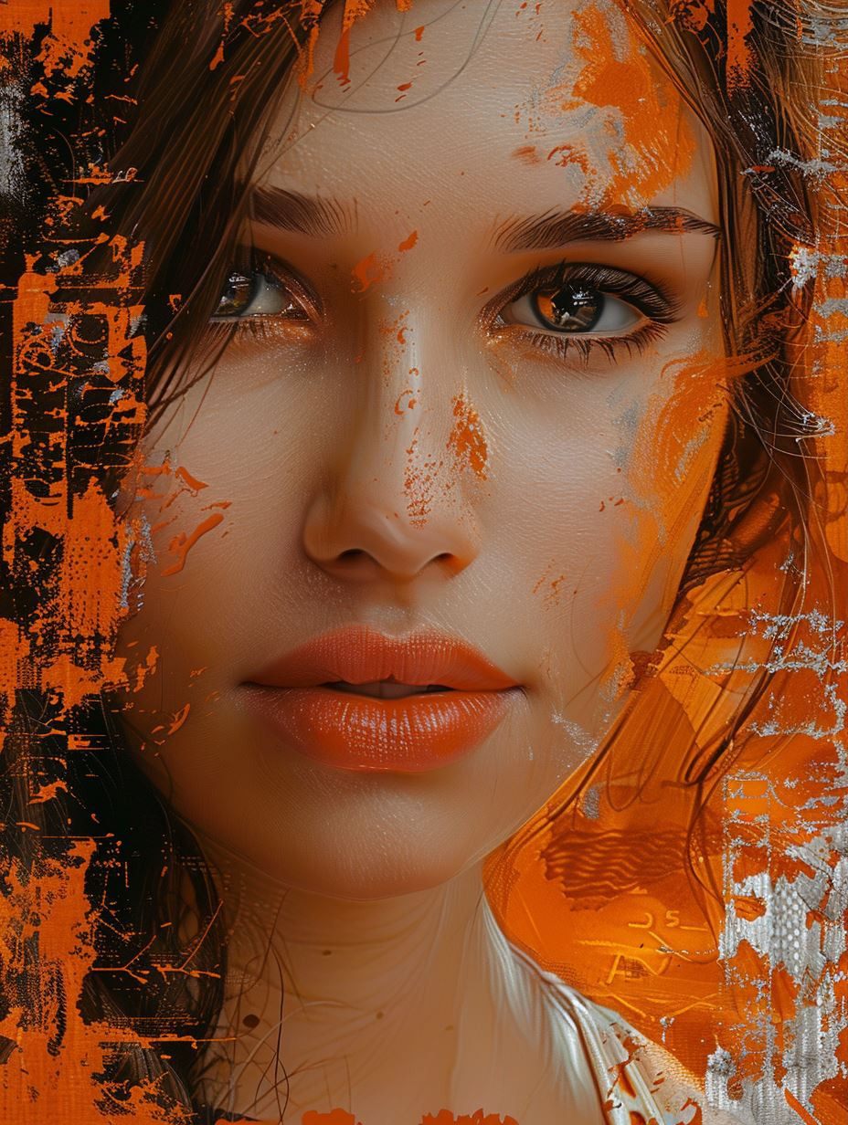 Amber Textures and Ethereal Gaze